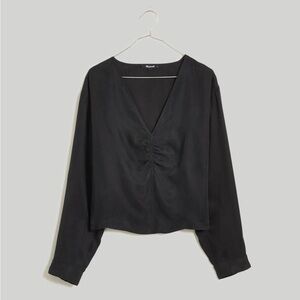 NWT Madewell Brushed Ruched-Front Blouse